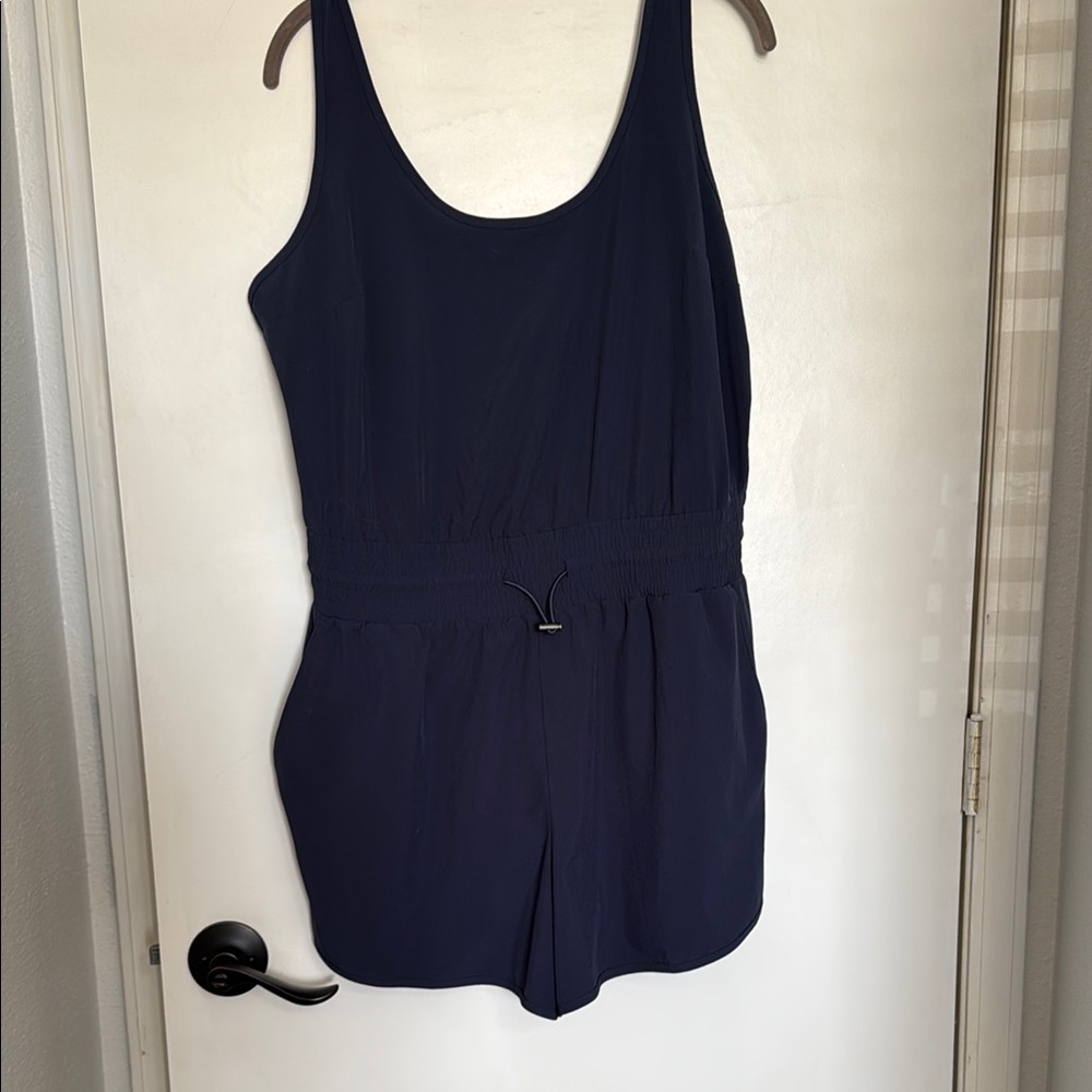 Navy Blue Sleeveless Romper